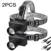 Outdoor Portable Mini Powerful LED Headlight USB Rechargeable Head Lamp with 3 Lighting Modes for Camping Fishing Work Lamp
