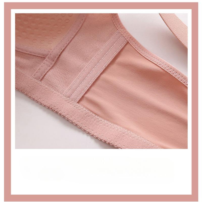 Lace Embroidery Gather To Prevent Sagging Bra Collect and Collect Breast Milk Non Magnetic and Non Steel Ring Women's Large Size Underwear