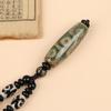 1PC Portable Natural Tibet Bead Good Luck Gift  Versatile Nine Eye Tibet Dzi Pendant Choker Nacklace