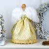 Christmas Doll Standing Treetop Figurine Angel In Gown Home Table Decoration Room Decor Statue Home Accessories Desk Decor