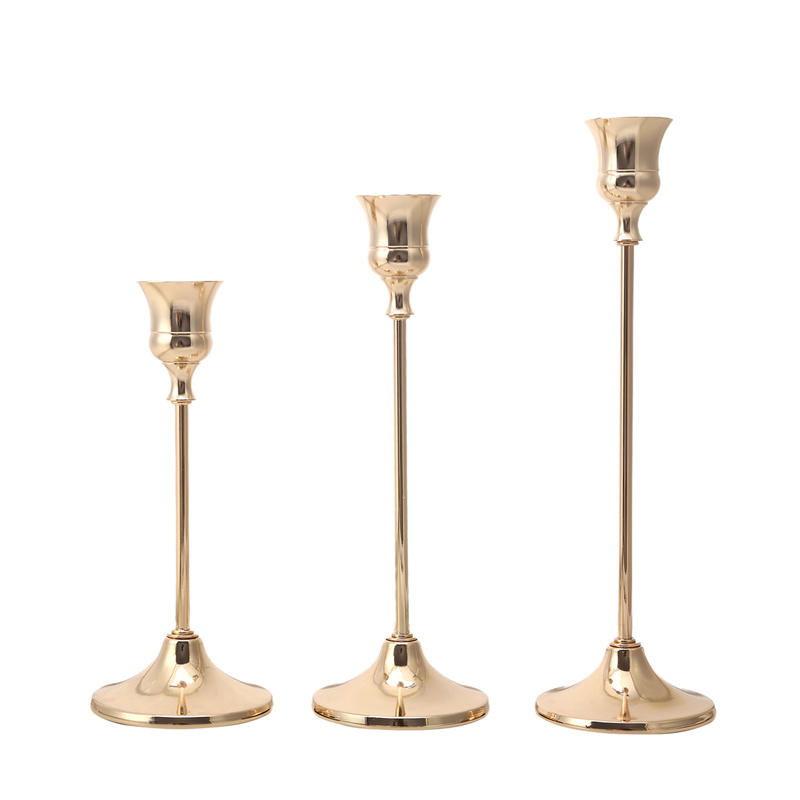 Подсвечники комплект латунный золотой подсвечник набор свадебный стол декоративный изысканный подсвечник подставка для вечеринки ужин