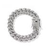 Gumeng Hip-Hop 12mm Alloy Bracelet: Men's Fashion Diamond Cuban Chain Jewelry