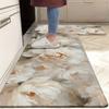 1Pcs Anti Fatigue Kitchen Rugs  Flower Print Waterproof Non-Slip Thick Cushioned Kitchen Mat Heavy Duty Comfort Standing Mat for Kitchen