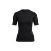 Solid Color Round Neck Sports Short Sleeve T-Shirt Women Tops Black HG6871