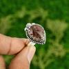 925 Silver Sacral Chakra Sunstone Stone Wedding Sister Promise Boho Ring Jewelry