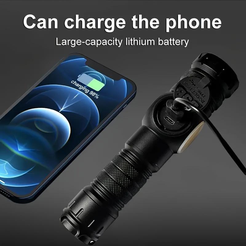 Ultra Bright LED Flashlight COB, Aluminum Alloy Headlight, Long Battery Life, Suitable for Outdoor Hiking, Hunting, Camping, Gifts