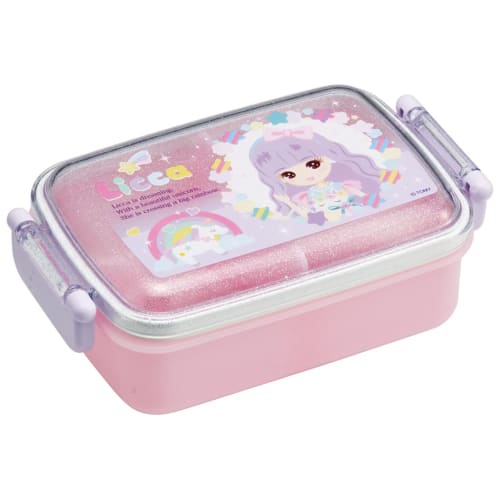 Skater Children's Lunch Box, 1 Tier, 450ml, Dome Shape, Fluffy, Antibacterial, Kids Lunch, Made In Japan, Licca-chan 23, Girls, RBF3ANAG