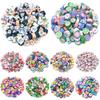 20pcs Cartoon Polymer Clay Small Animal Modeling Flower Loose Beads for Necklace Bracelet Making Handmade Jewelry Material DIY Accessories