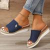 Fashion Women High Heels Thick Bottom Casual Shoes Summer Wedges Sandals Women Platform Open Toe Slippers Outdoor Casual Comfort Slides