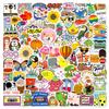 100 Small Size 4cm New Small Fresh Tape Mix and Match Stickers Cute Cartoon Outdoor Graffiti Stickers