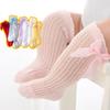 0-2Year Baby Girl Mesh Long Socks Summer Bowknot Stockings Thin Breathable Newborn Knee High Sock Kids Mosquito Proof Calf Sock