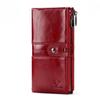 Anti-magnetic Card Bag Hand Baotoulayer Cowhide Coin Purse Long Leather Purse Bag for Women