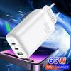 65W USB C Charger Quick Charge PD 25W EU US UK Plug Type C Charger Fast Charging Phone Adapter for iPhone 16 15 Samsung Xiaomi