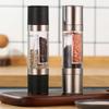 2 In 1 Salt and Pepper Grinder Manual Stainless Steel Salt Pepper Mills with Adjustable Ceramic Grinding Spice Kitchen Gadgets