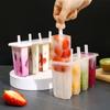 Ice Cream Mold Set Popsicle Maker Ice Tray With Sticks Lid Diy Kitchen Tool