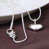 925 Sterling Silver Solid Small Heart Pendant Necklace 16-30 Inch Snake Chain for Women Wedding Charm Fashion Jewelry