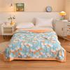 Yellow Flowers Summer Quilt Fresh Floral Style Super Soft Breathable Air Conditioning Thin Quilt Travel Camping Thin Comforter