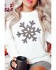 Leopard Snowflake Pullover Sweatshirt
