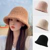 Versatile Hat Female Lamb Wool Bucket Hat Autumn and Winter Thickened Warm Bucket Hat Retro Washbasin Hat Tide