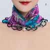 Mesh Pearl Pendant Fake Collar Elegant Printed Women False Collar Ruffle Lace Small Scarf Shiny Headware Dress Accessories