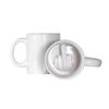 Creative Design White Middle Finger Mug Novelty Style Mixing Coffee Milk Cup Funny Ceramic Mug 300Ml Enough Capacity Water Cup