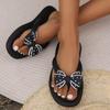 New Summer Fashion Casual Bow Women's Slippers Sexy Solid Color Flat Bottom Open Toe Flip Flop Sandals NO:5588-1