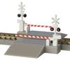 Rokuhan Z Gauge Railroad Crossing Set American Type S045-2
