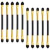 10PCS Fashion Lip Eyebrow Beauty Eyeshadow Brush Eyeliner Applicator Sponge Stick Double-head