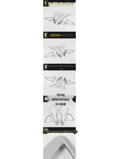 Compatible with 13 Ford Kuga Models: Taillight Trim, Trunk Tailgate Decor, and Fog Light Cover Accessories.