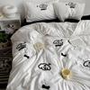 Bedding Pure Cotton Four-piece Set, Quilt Cover, Quilt Cover, Bed Sheet, Human Dormitory Three-piece Set