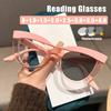 2025 New Photochromic Presbyopia Glasses Colour Block Cat's Eye Personalised Large Frame Anti-blue Light Reading Glasses