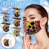 10PC Adult Flowers Cat Cartoons Printing Three-Layer Disposable Protective Mask