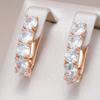 Full White Zircon Fashion Women Earrings Wedding Golden Earrings Wearable Accessories Girls Attractive Jewelry