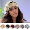 Knitted Hollow Out Headwear Elegant Floral Women's Hat Sweet Flower Hollow Hat Hollow Headed Hat
