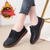 Winter with Fur Women Moccasins Leather Shoes Driving Comfort Flats Casual Nurse Loafers Walking Minimalist Maternity Shoes for Girl