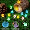 20Pcs Mini Yellow Ducks Luminous Duck Ornament Miniature Figures Tiny Duck Micro Fairy Garden Landscape Fairy Garden Home Decor
