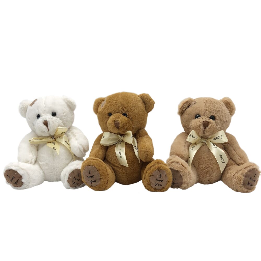 Stuffed Bear Dolls Patch Bears Three Colors Plush Toys Best Gift for Children Boys Toy Wedding Gifts
