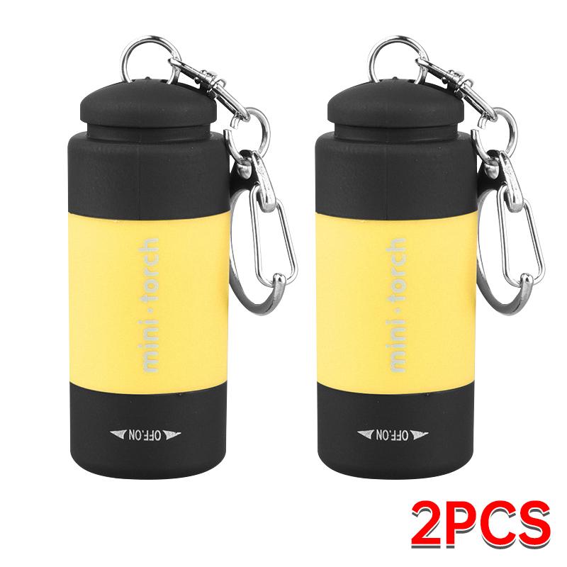 Outdoor Keychain Flashlight Rechargeable LED Mini Pocket Flashlight For Camping Hiking Emergencies