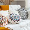 Moroccan Ethnic Style Hand-embroidered Round Pillowcase Living Room Sofa Cushion Ball Indian Decorative Pillow
