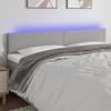 VidaXL LED Headboard Bedroom Furniture Double Bed Accessory Head of Bed Frame Interior Light Grey 3121346