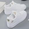 2022 Spring/Summer Women's PU Leather Breathable Casual Sneakers - Student Style White Low-Tops