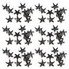 200Pcs Star Rivets 5‑Pointed Star Claw Nails DIY Bags Hats Decoration Accessories 10MMBlack