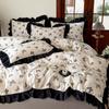 Bedding Four-piece Set Printed Skin-friendly Water Wash Sheets Quilt Cover Pillowcase Set