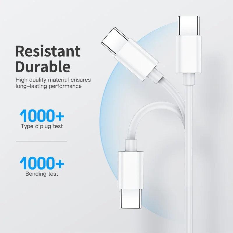 100W USB-C To USB-C Fast Charging PD Cable for iPhone 15 Pro Max iPad Air 5 Macbook Huawei Mate 60 Samsung Type C To Type C Cord