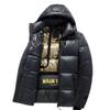 Black Gold Thick Down Cotton Men's Coats with Hooded Thick Warm Autumn and Winter Lovers Winter Clothing