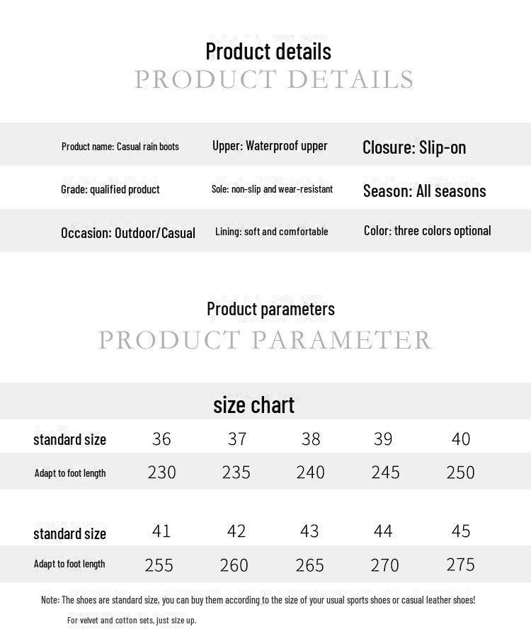 3306 Mid-Tube Fashion Rain Boots for Men and Women - Non-Slip, Waterproof, Thick Rubber Shoes, Ideal for Kitchen Work