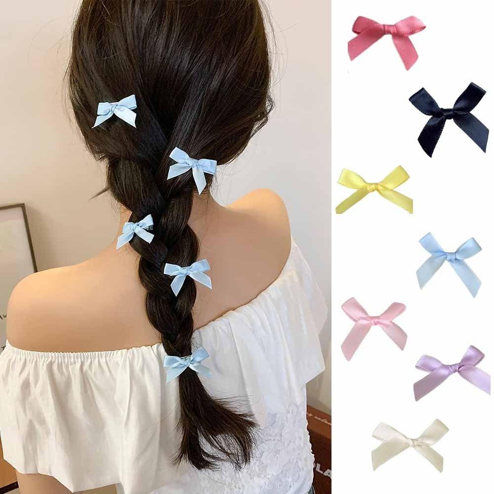 1PC Sweet Bowknot Hair Clips Ribbon Multicolor Barrette Ballet Bow Hairpin Girls