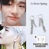 STRAYKIDS Hyunjin , Wearing 2-Line Chain Clip Hole Earrings