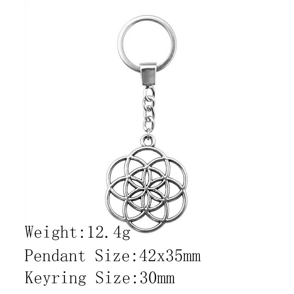 Valentine's Day Car Key Ring The Flower Of Life Keychains Backpack Key Chain For Car