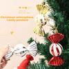 4 Pcs Christmas Candy Decorations Glitter Hanging Candy Ornaments Brightly Colored Candy Pendant for Xmas Tree Party Decor